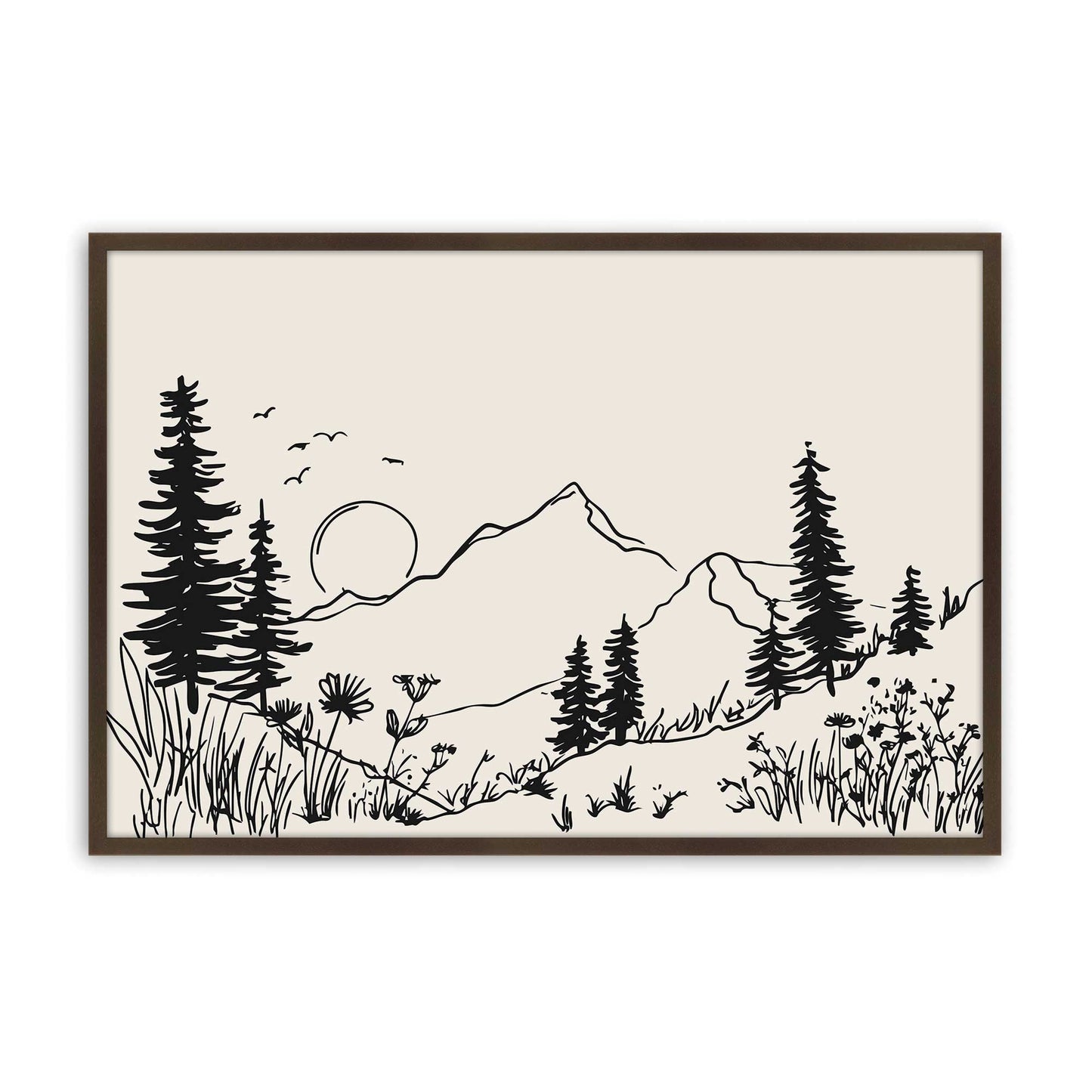 [Color:Belvinder Brown], Picture of art in a Belvinder Brown frame