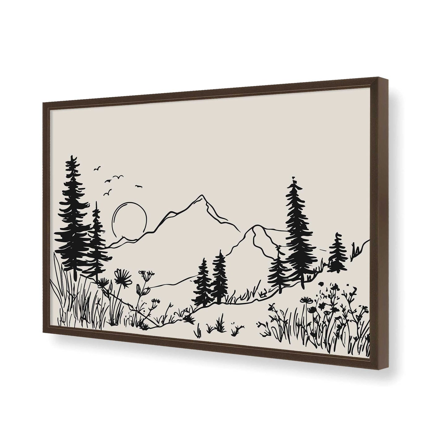 [Color:Belvinder Brown], Picture of art in a Belvinder Brown frame of the corner