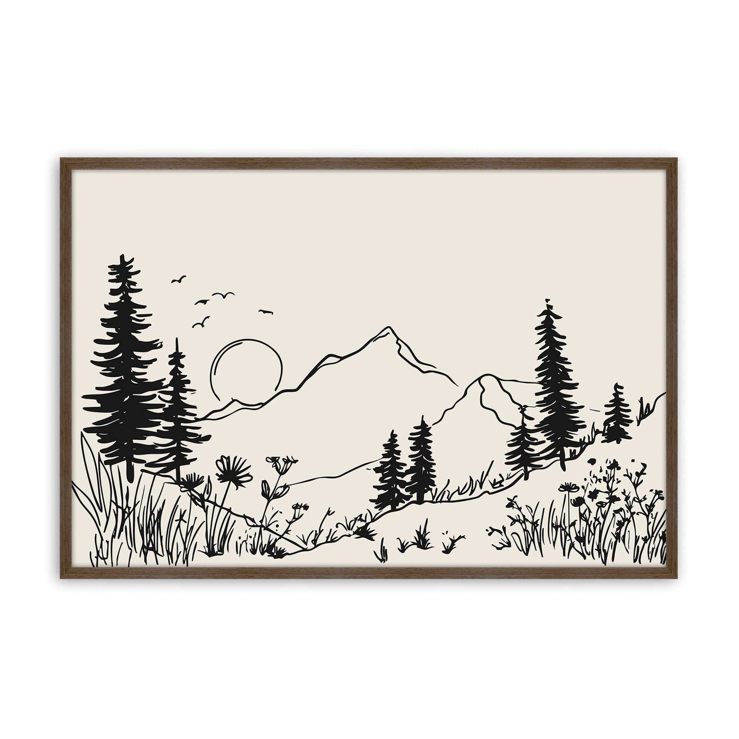 [Color:Walnut], Picture of art in a Walnut frame