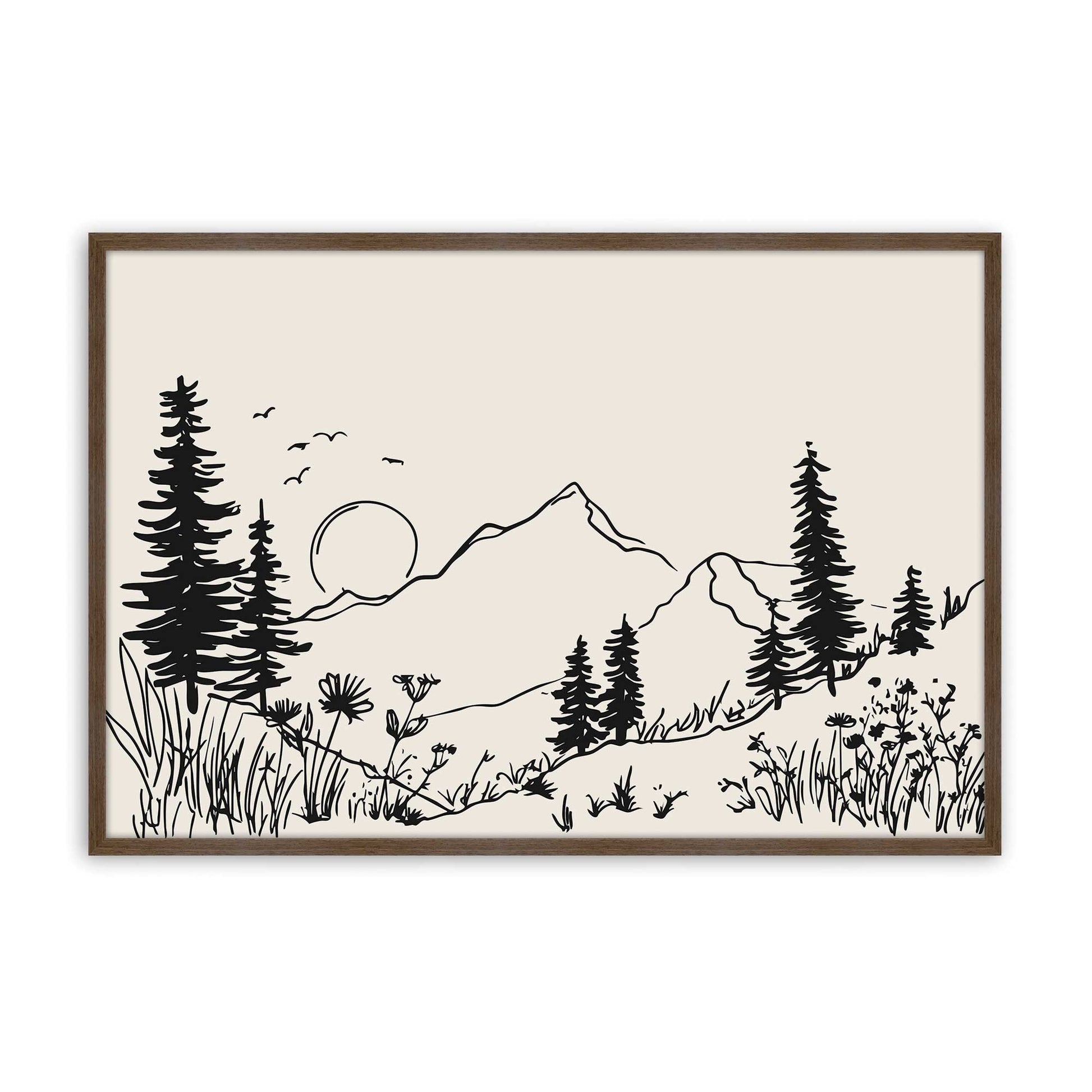 [Color:Walnut], Picture of art in a Walnut frame