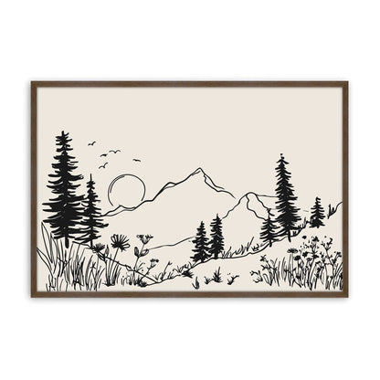 [Color:Walnut], Picture of art in a Walnut frame