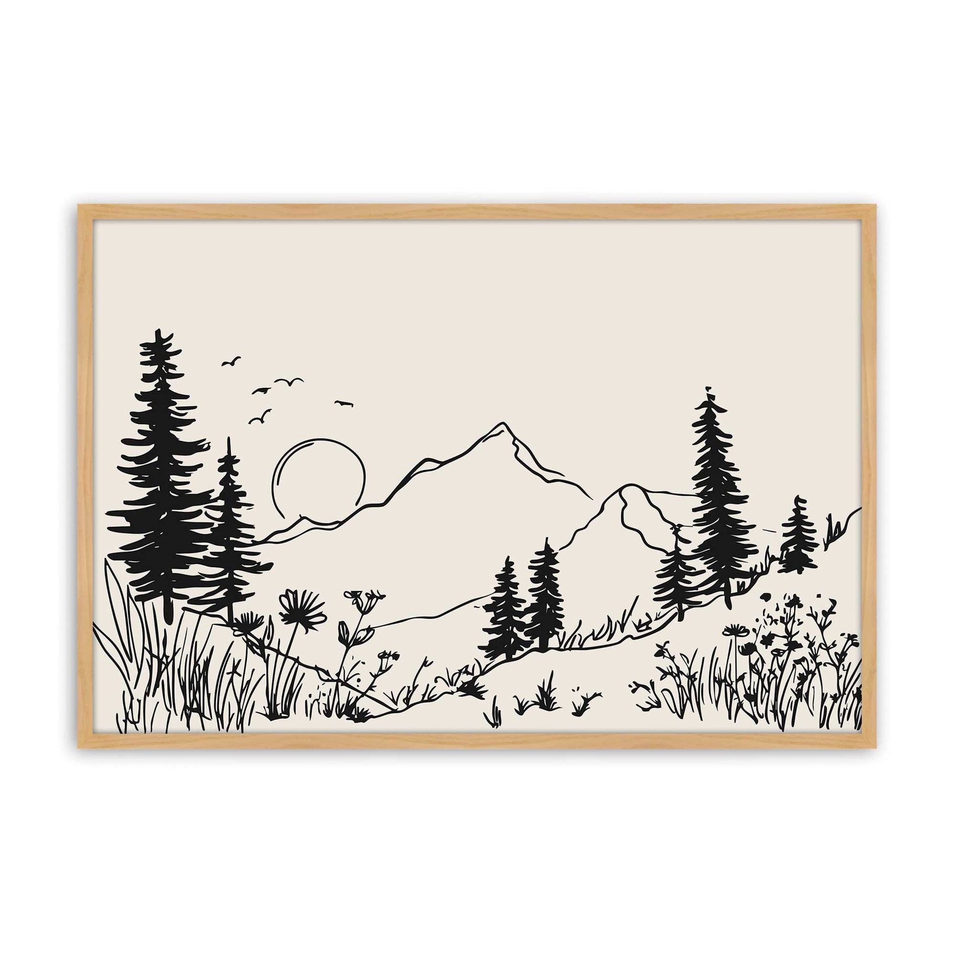 [Color:American Maple], Picture of art in a American Maple frame