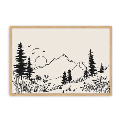 [Color:American Maple], Picture of art in a American Maple frame