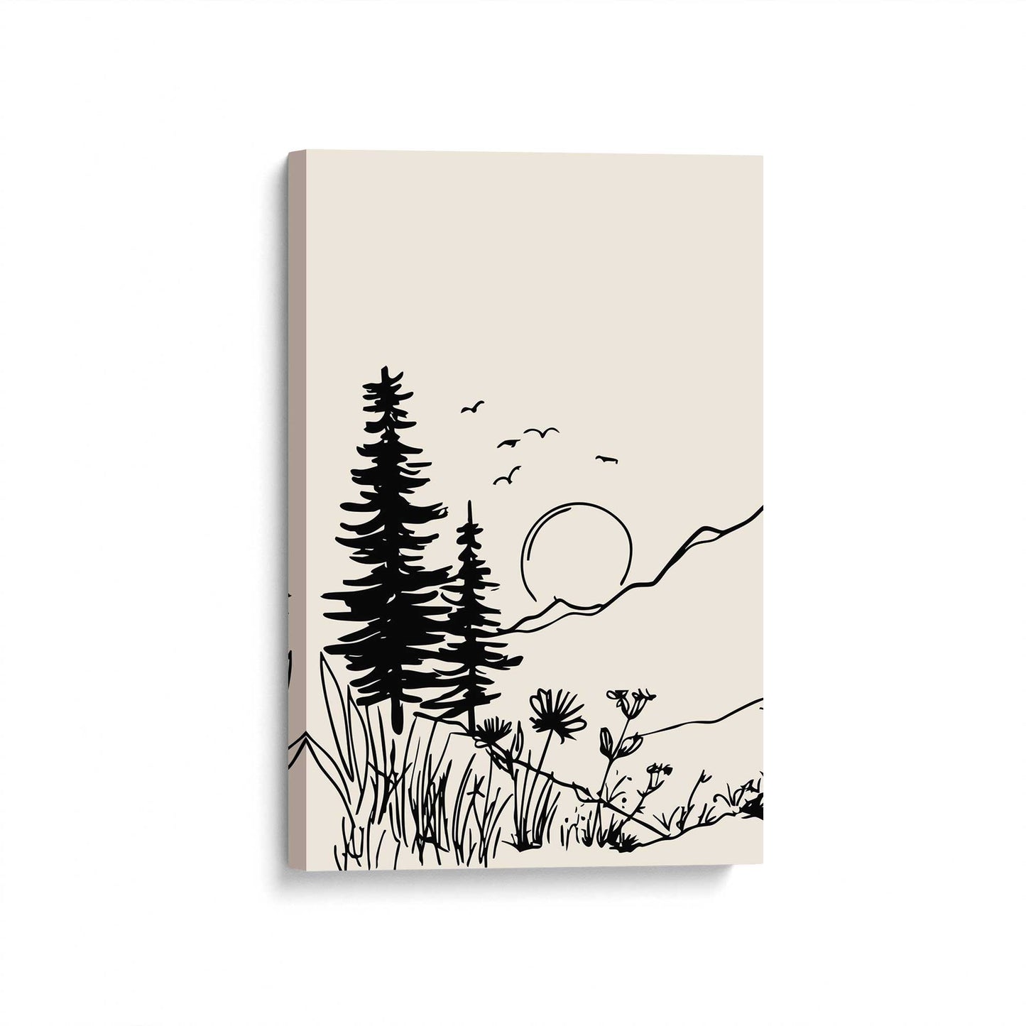 [Color:Stretched Canvas], Picture of art at an angle