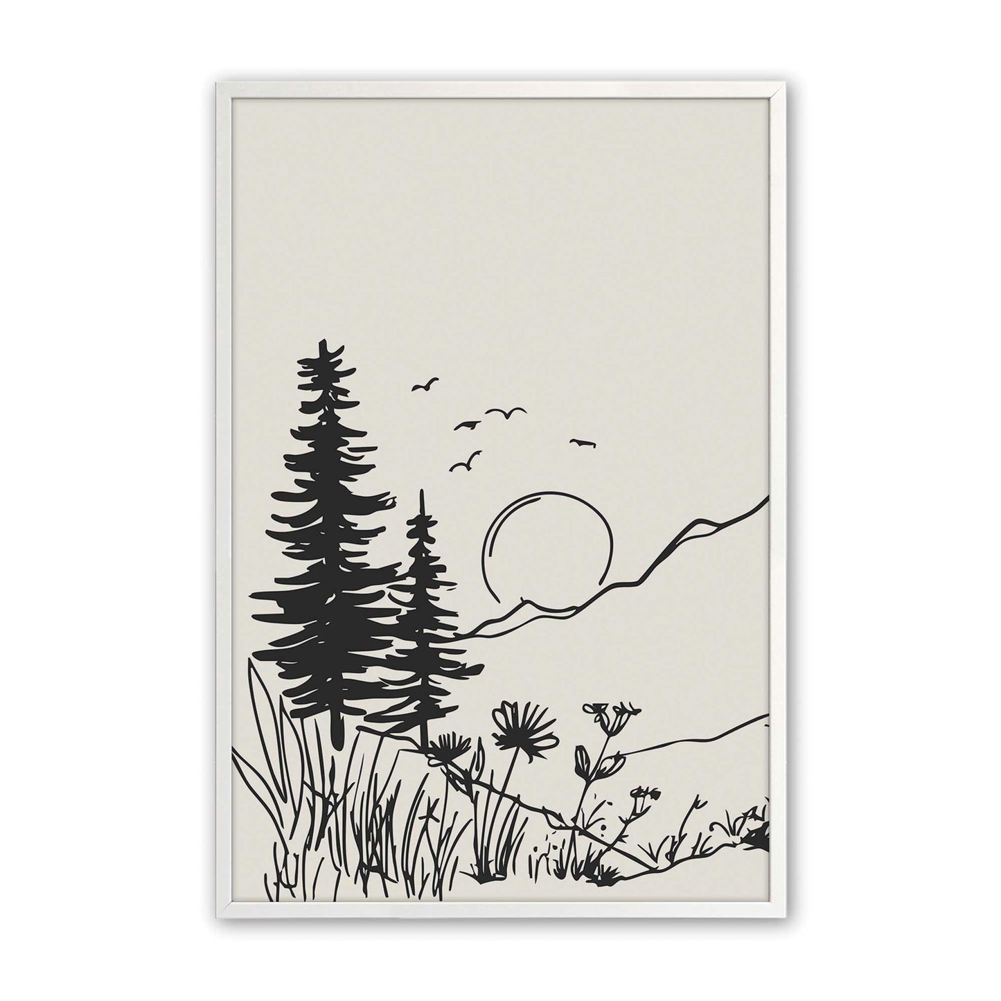 [Color:Opaque White], Picture of art in a Opaque White frame