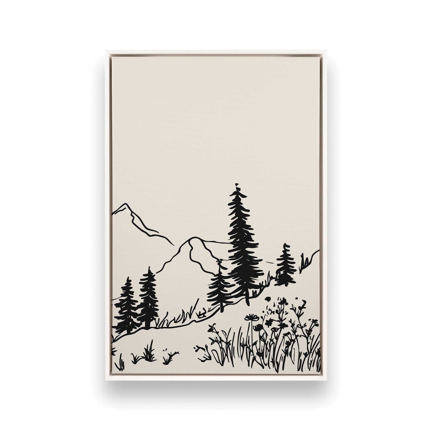 [Color:Opaque White], Picture of art in a White frame