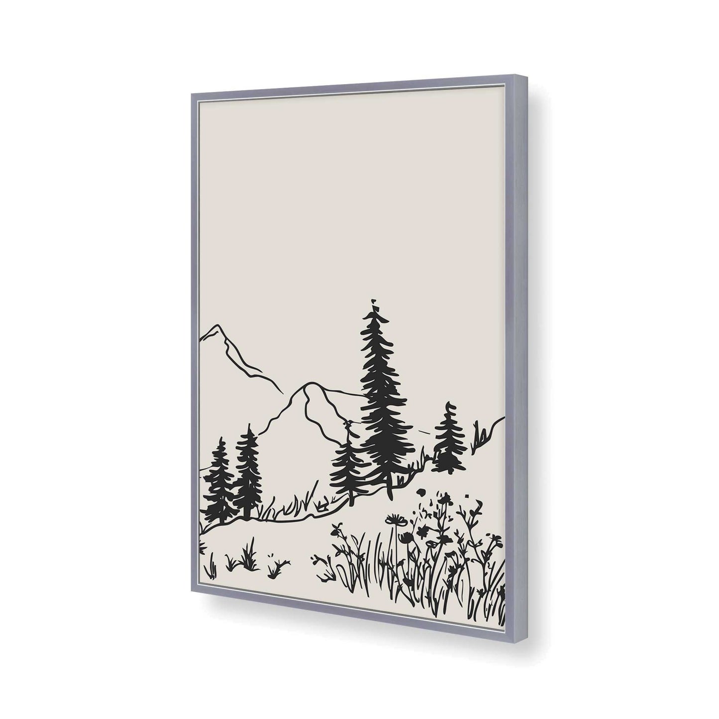 [Color:Polished Chrome], Picture of art in a Polished Chrome frame of the corner