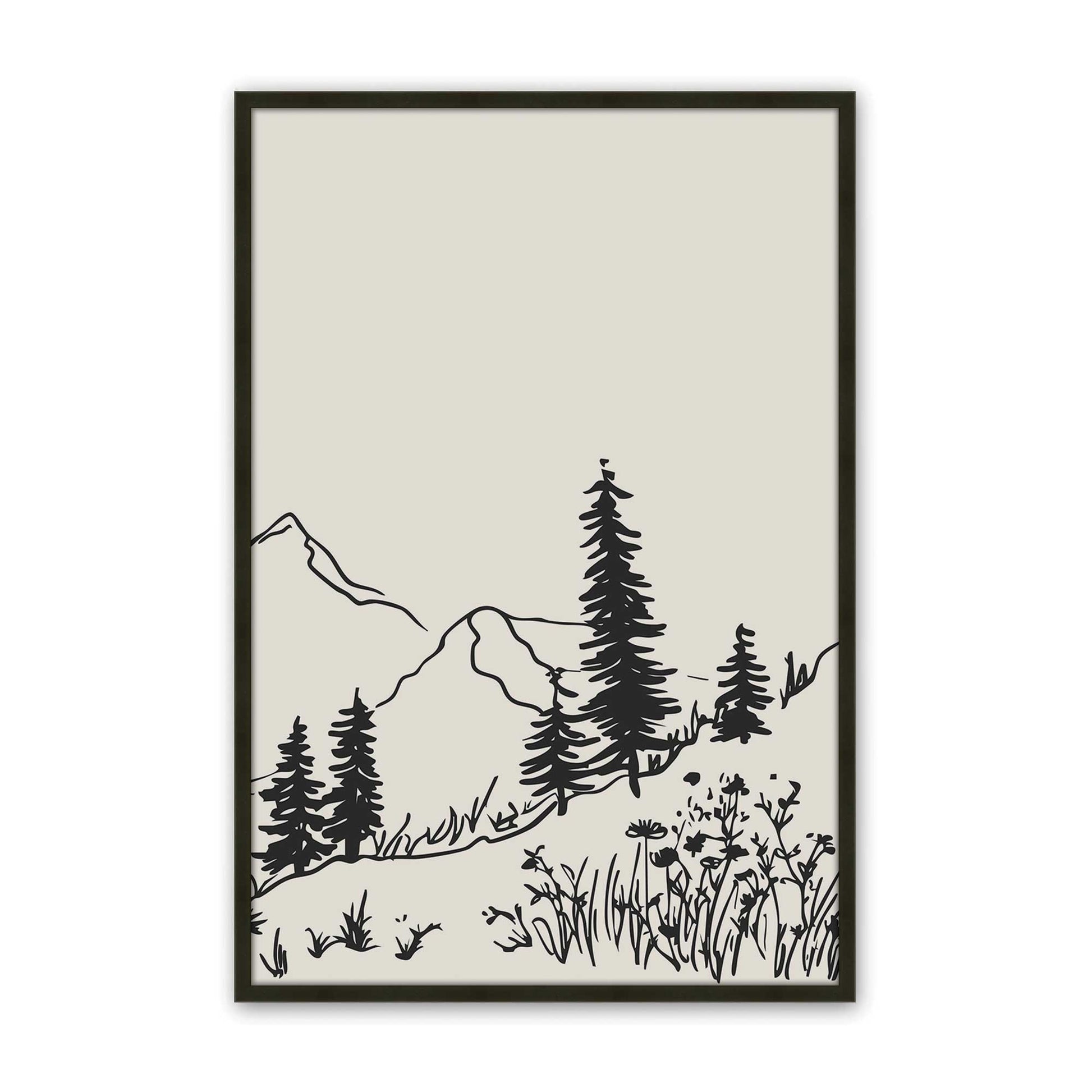 [Color:Satin Black], Picture of art in a Satin Black frame