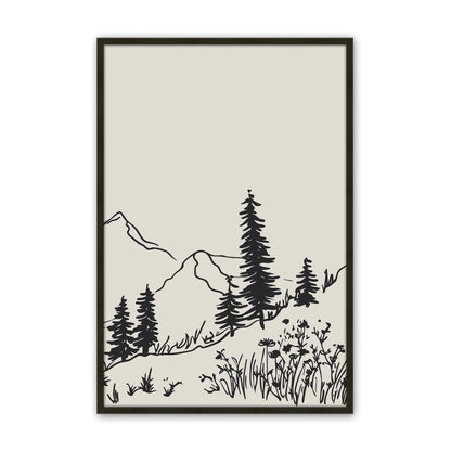 [Color:Satin Black], Picture of art in a Satin Black frame