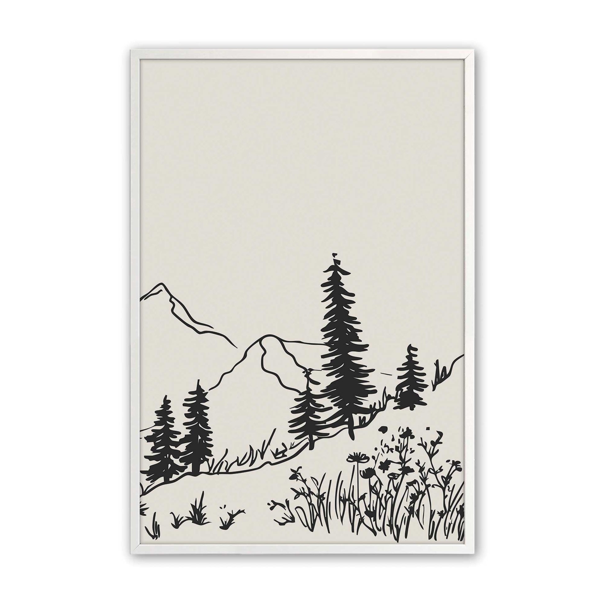 [Color:Opaque White], Picture of art in a Opaque White frame