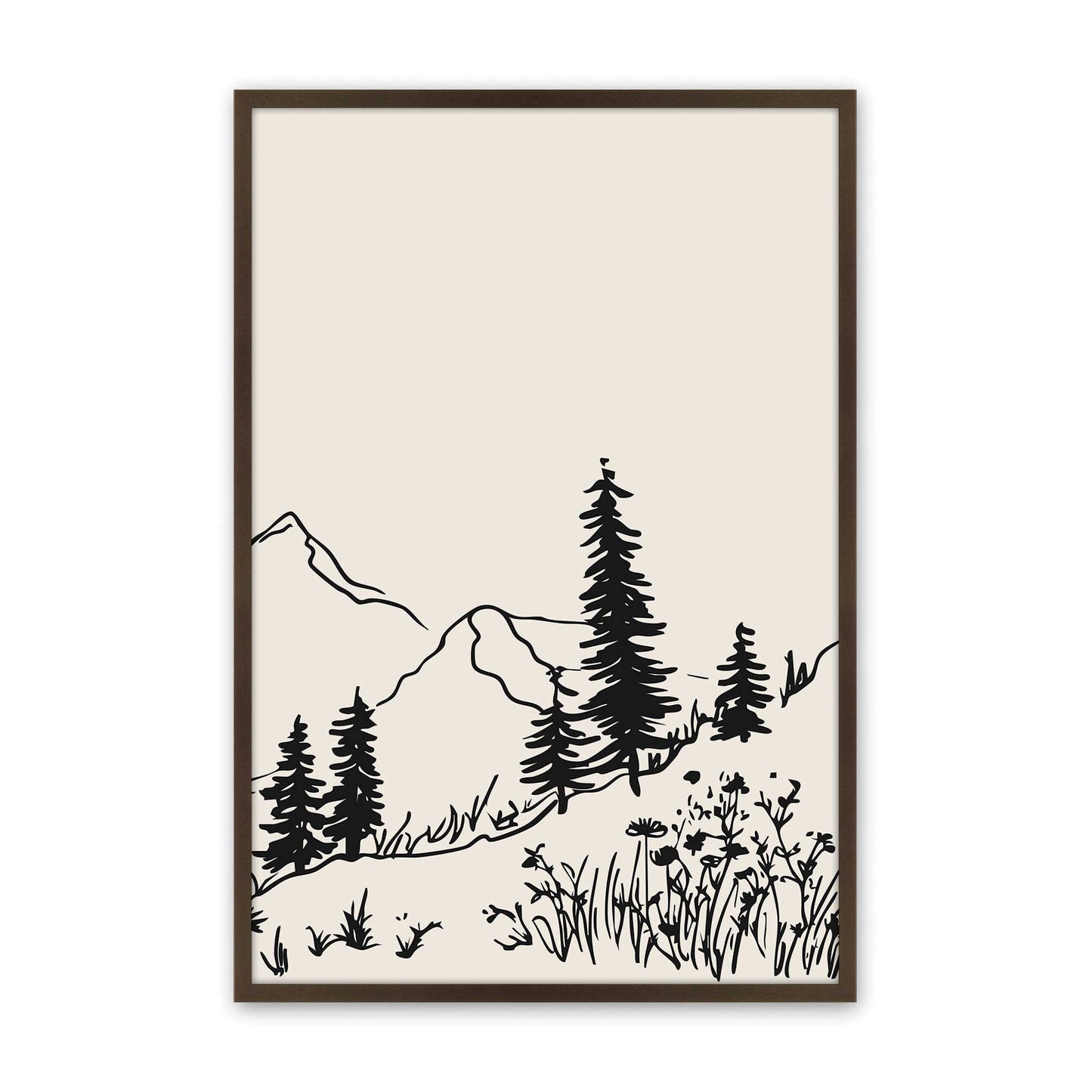 [Color:Brown], Picture of art in a Brown frame