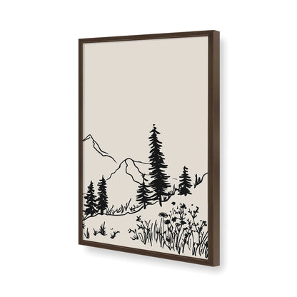 [Color:Brown], Picture of art in a Brown frame of the corner