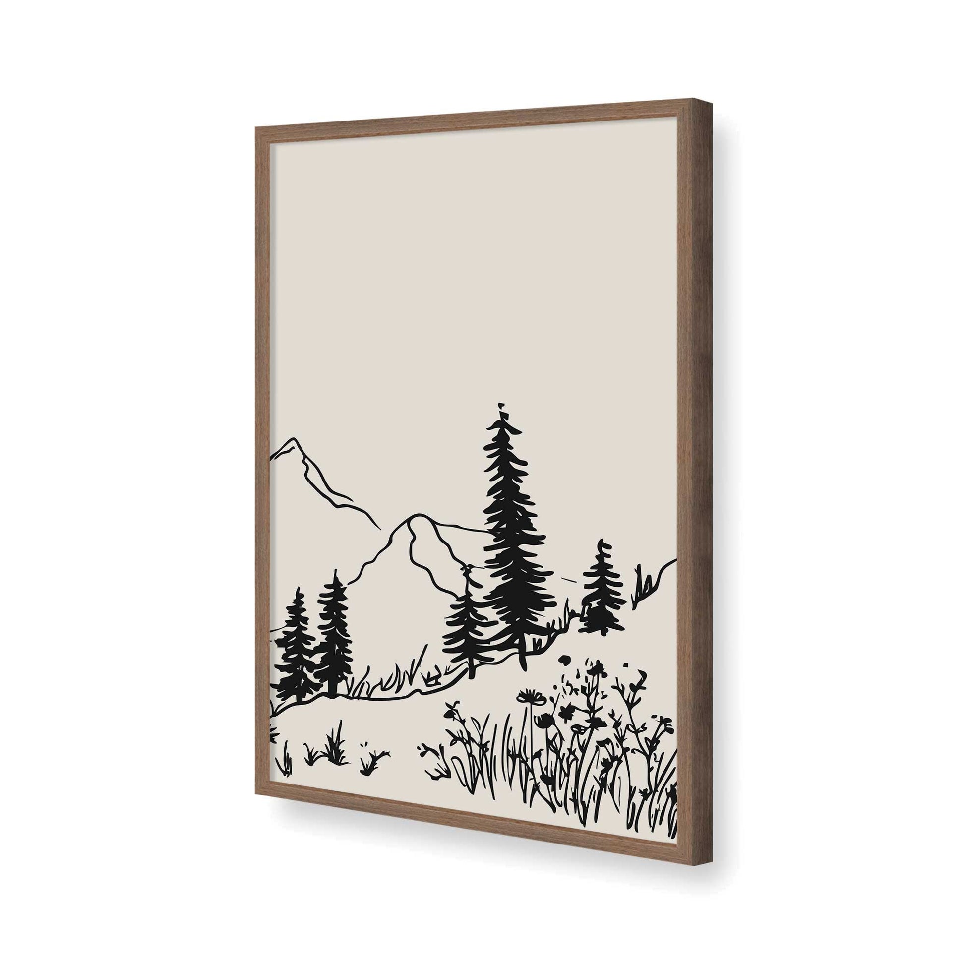 [Color:Walnut], Picture of art in a Walnut frame of the corner