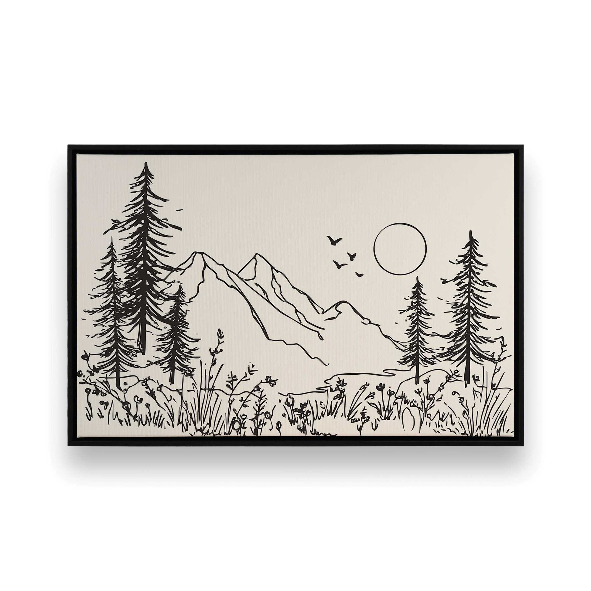 [Color:Satin Black], Picture of art in a Satin Black frame