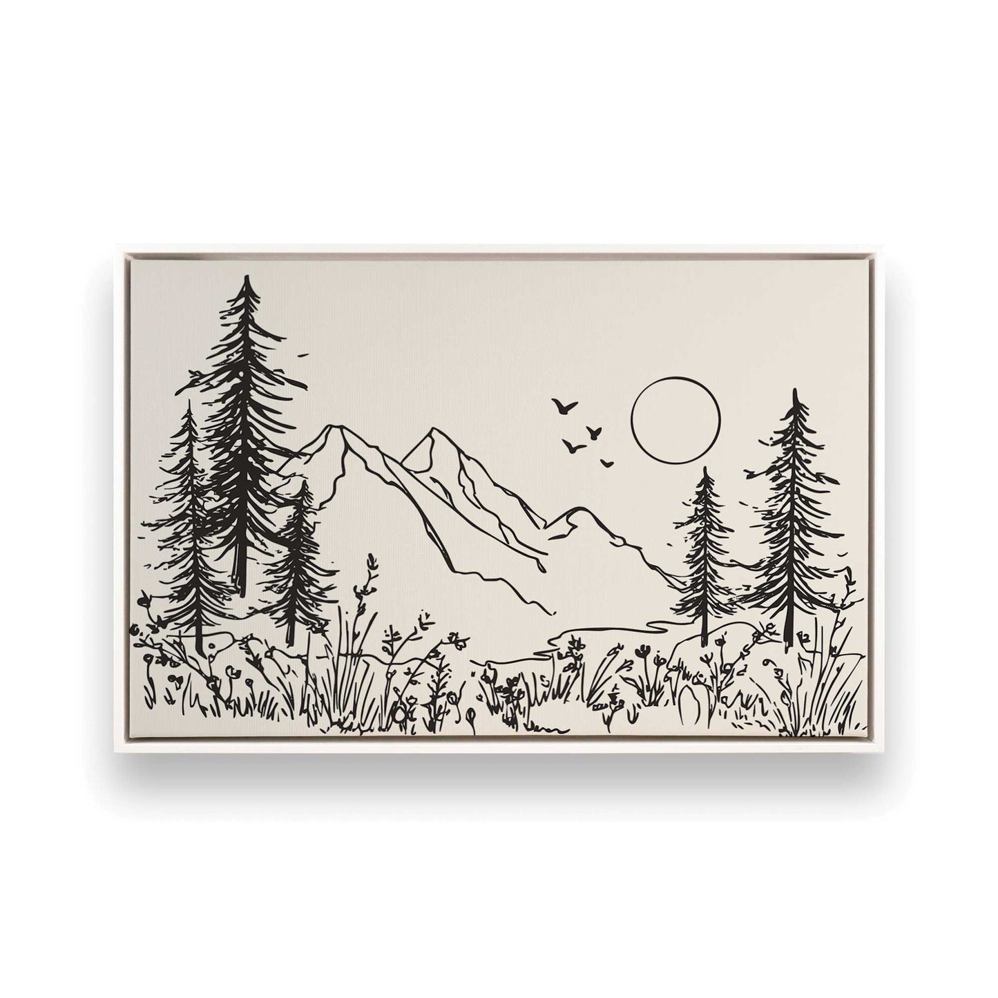 [Color:Opaque White], Picture of art in a White frame