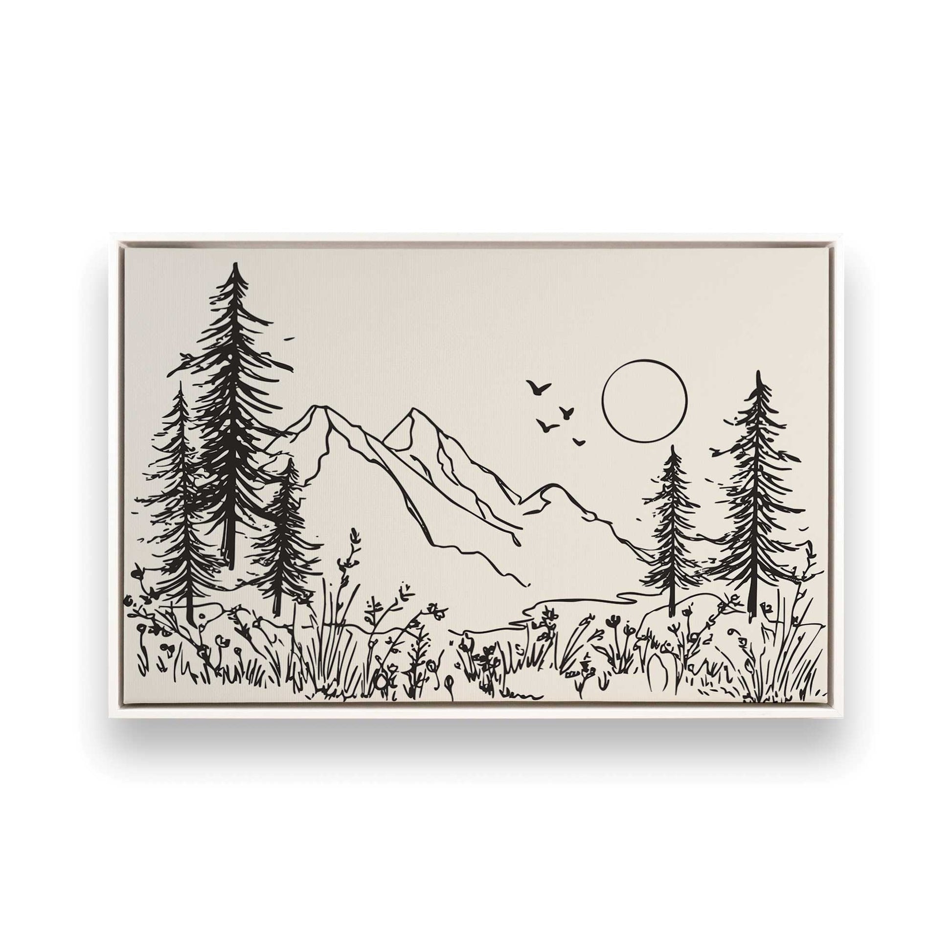 [Color:Opaque White], Picture of art in a White frame