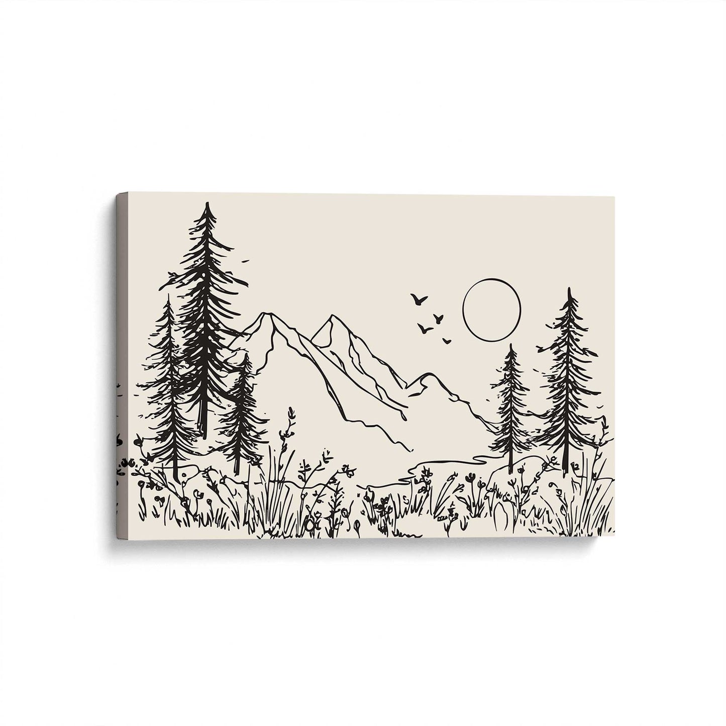 [Color:Stretched Canvas], Picture of art at an angle