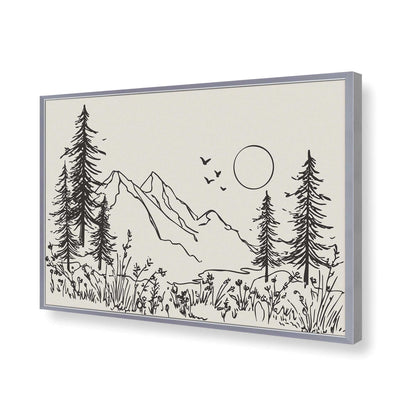 [Color:Polished Chrome], Picture of art in a Polished Chrome frame of the corner