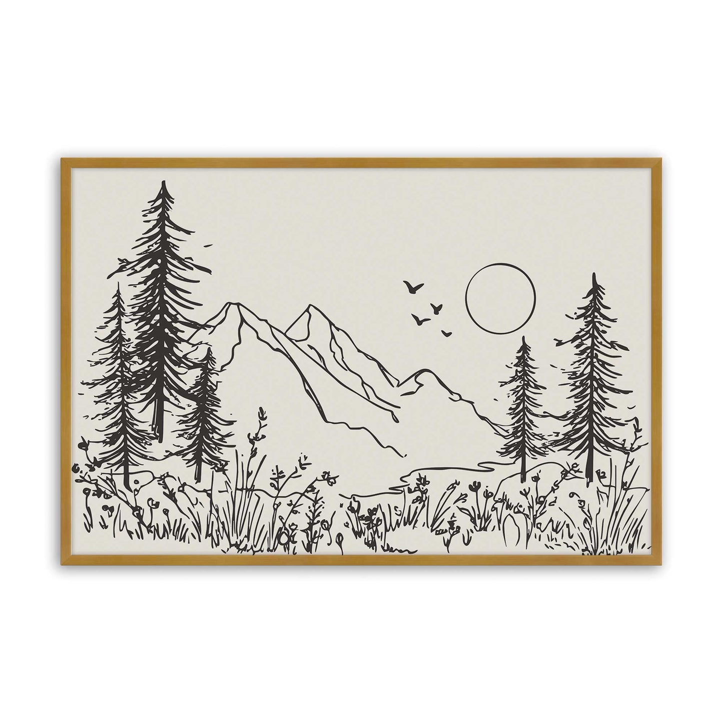 [Color:Polished Gold], Picture of art in a Polished Gold frame