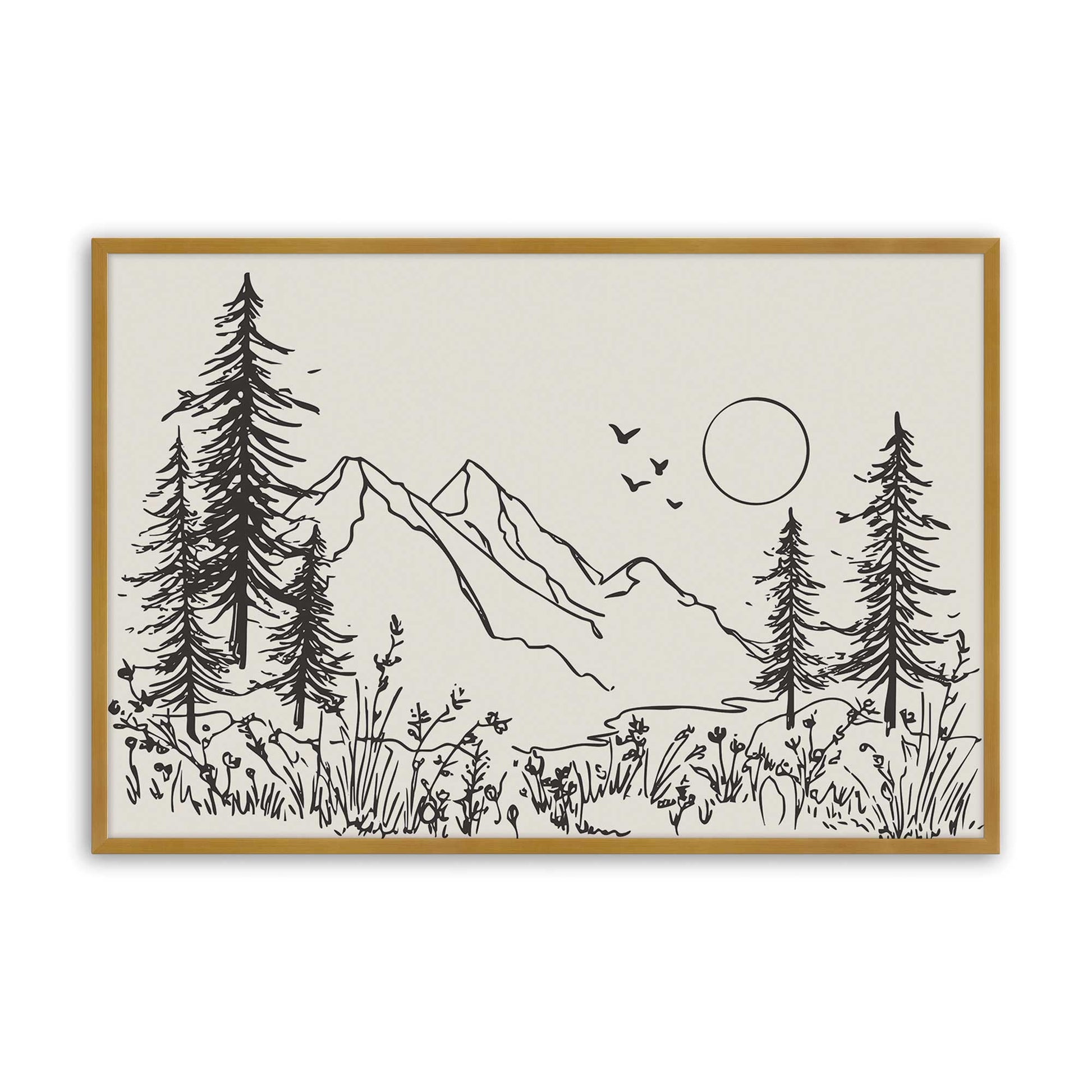 [Color:Polished Gold], Picture of art in a Polished Gold frame