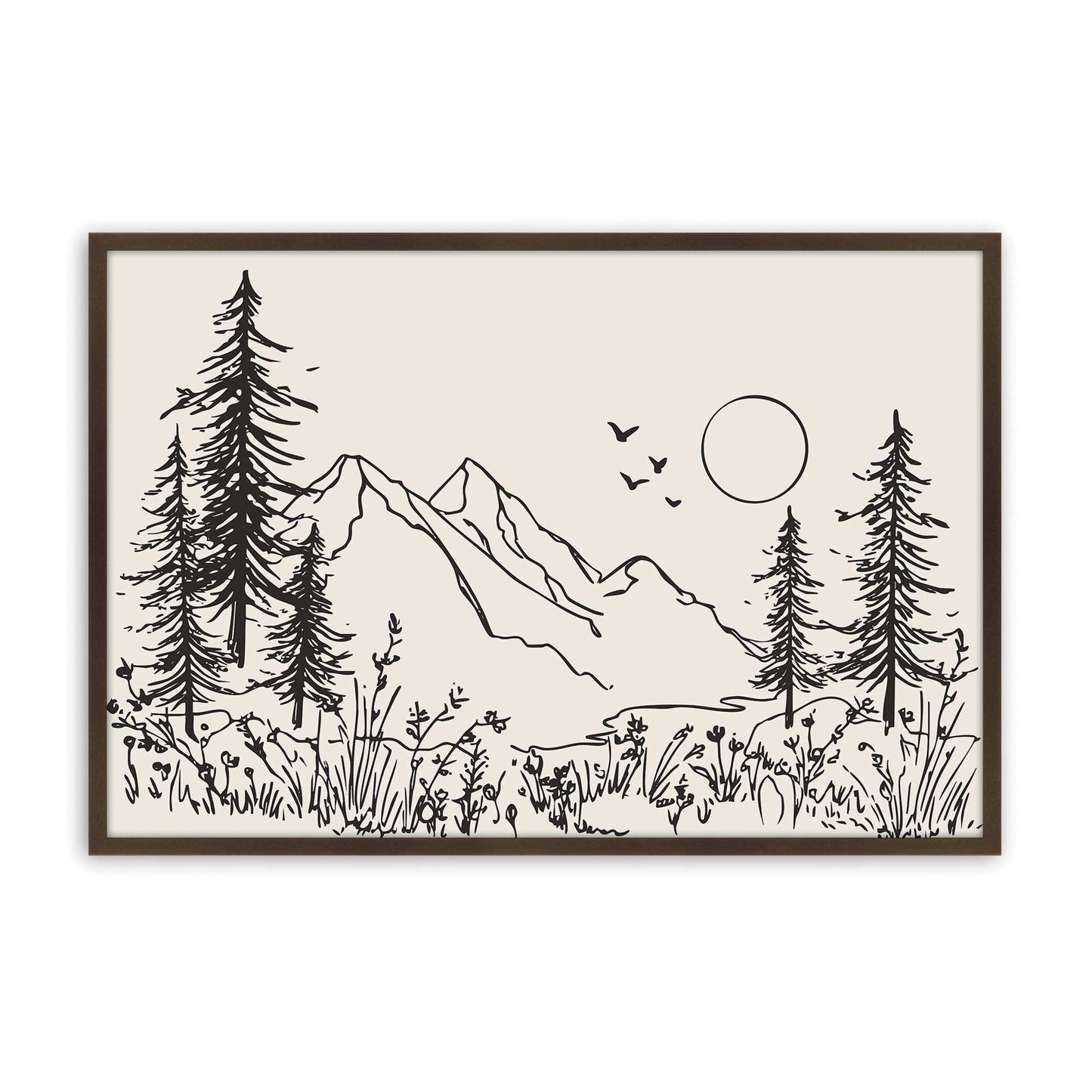 [Color:Belvinder Brown], Picture of art in a Belvinder Brown frame