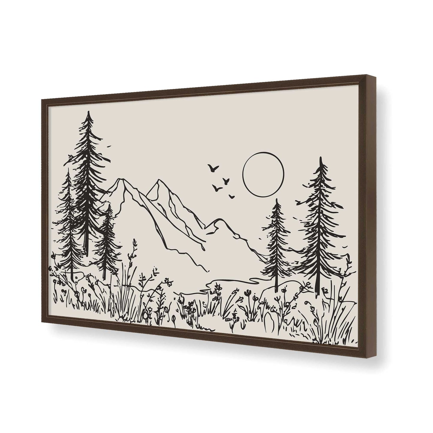 [Color:Belvinder Brown], Picture of art in a Belvinder Brown frame of the corner