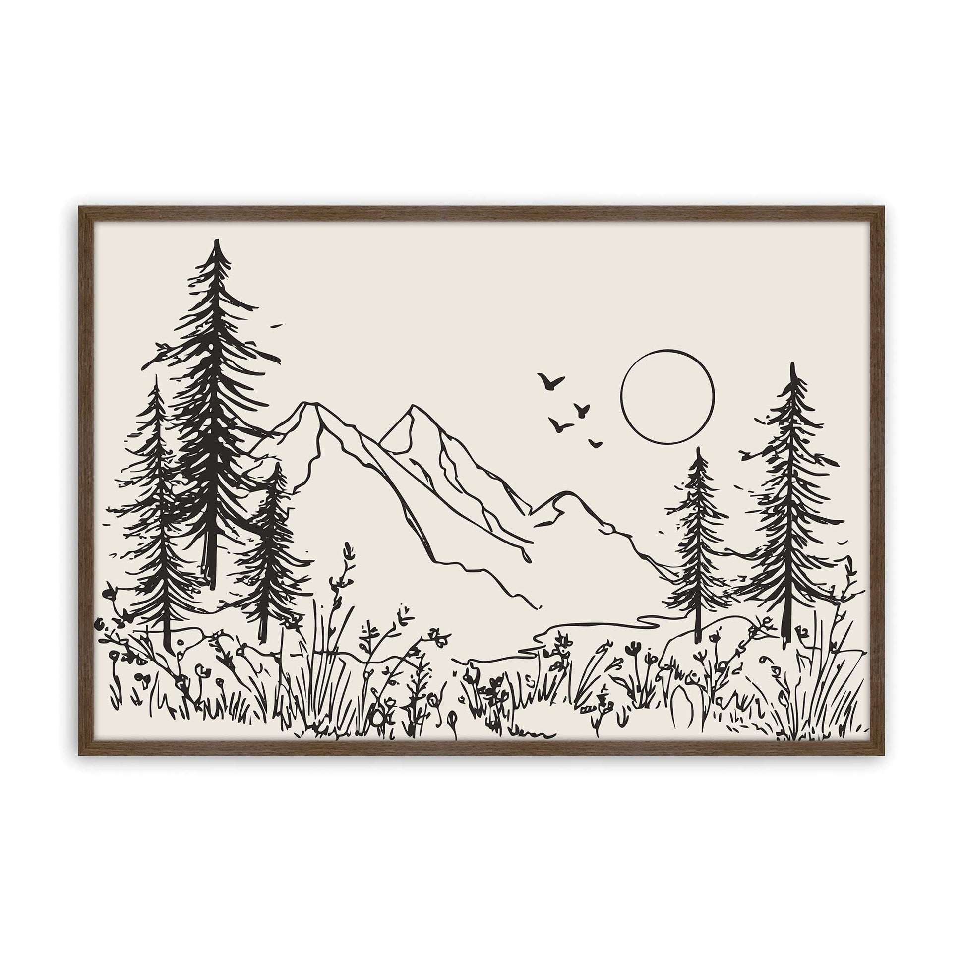 [Color:Walnut], Picture of art in a Walnut frame