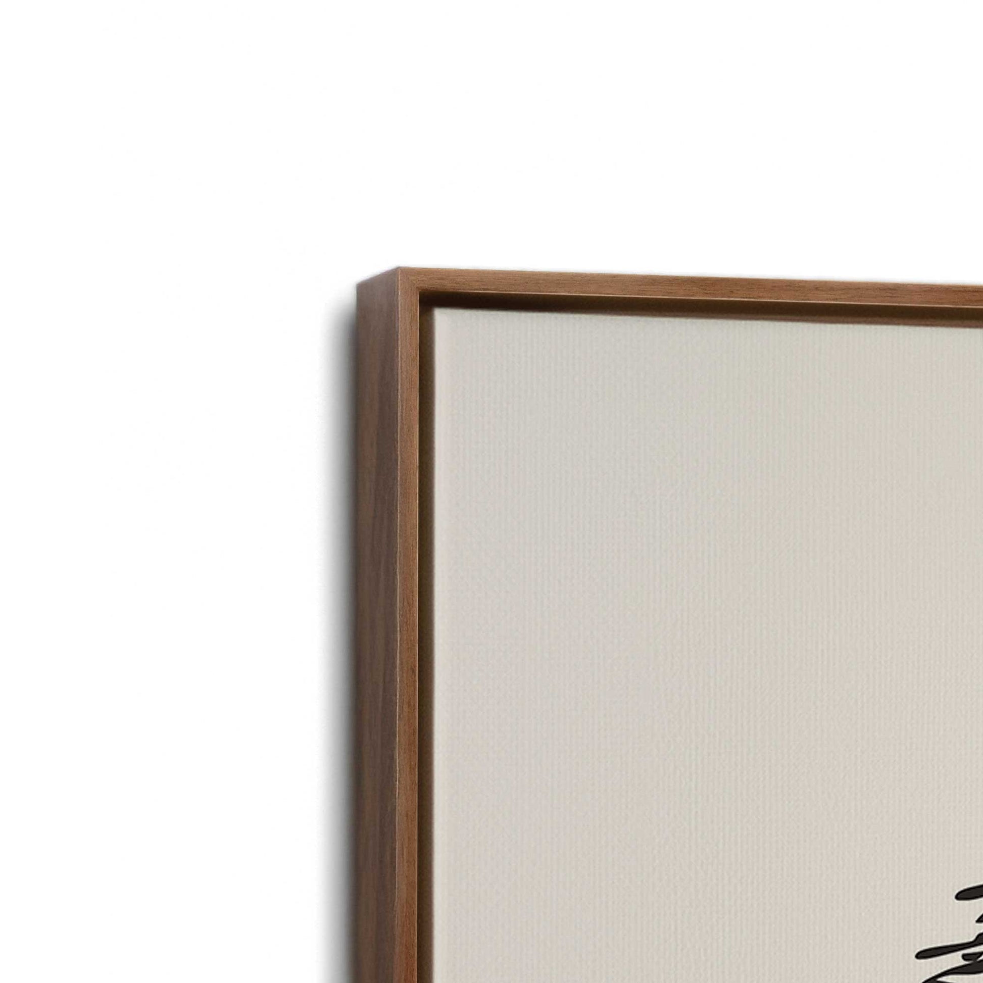 [Color:Walnut], Picture of art in a Walnut frame at an angle