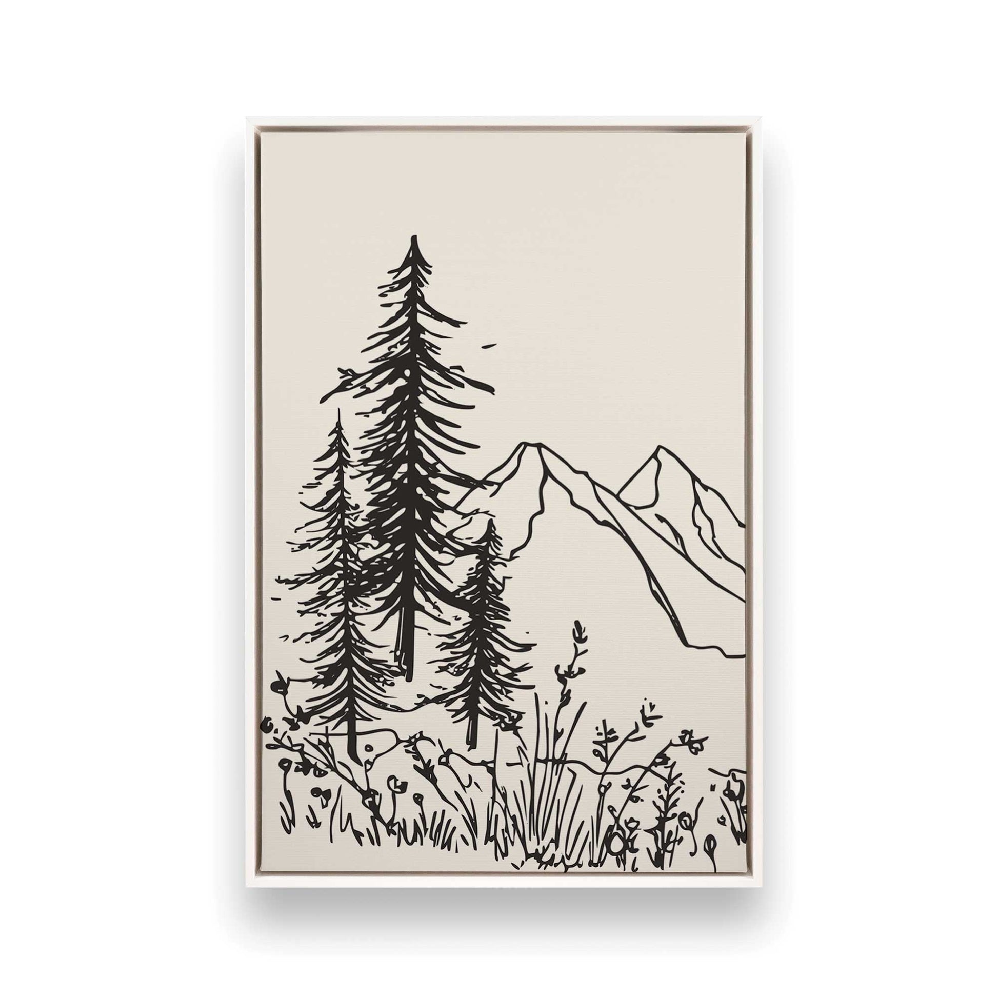 [Color:Opaque White], Picture of art in a White frame