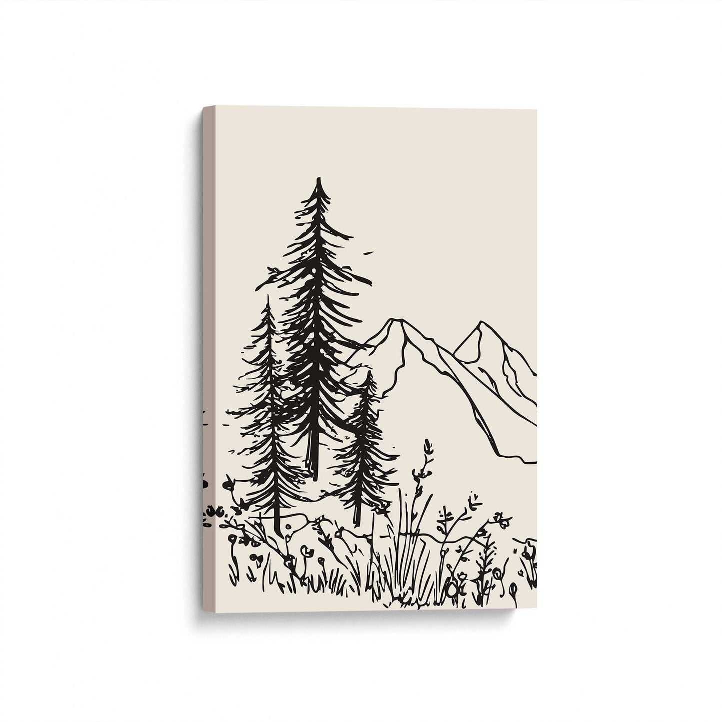 [Color:Stretched Canvas], Picture of art at an angle