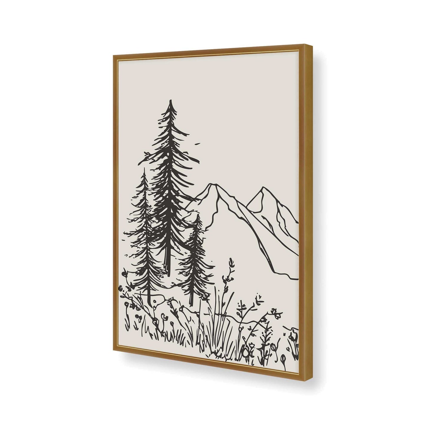 [Color:Polished Gold], Picture of art in a Polished Gold frame of the corner