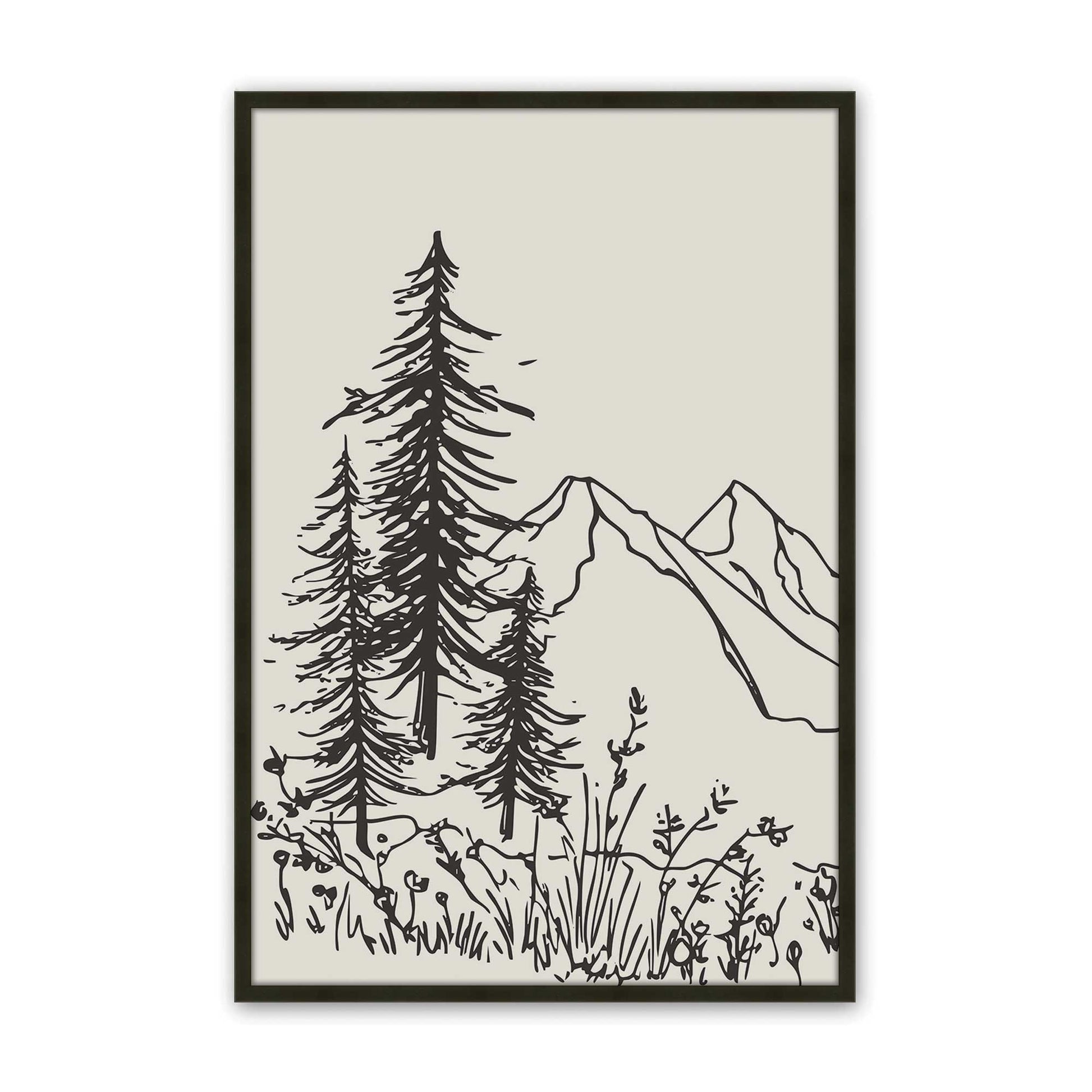 [Color:Satin Black], Picture of art in a Satin Black frame