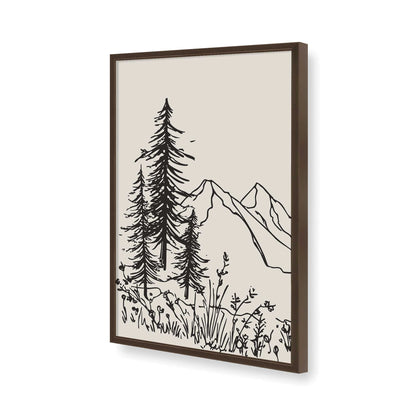 [Color:Brown], Picture of art in a Brown frame of the corner