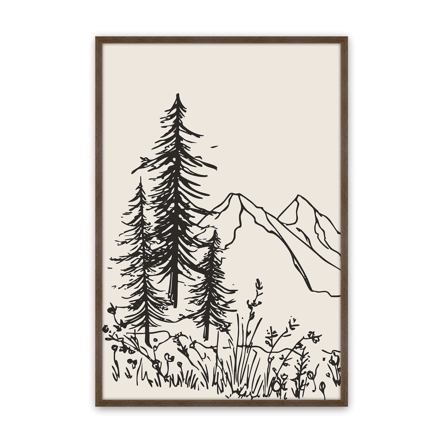 [Color:Walnut], Picture of art in a Walnut frame