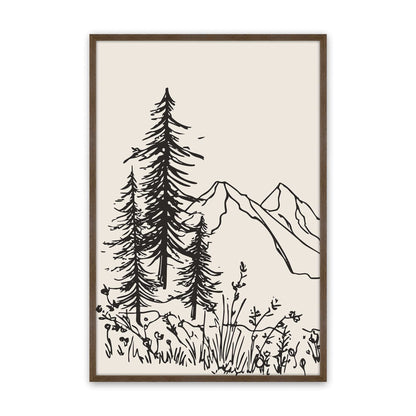 [Color:Walnut], Picture of art in a Walnut frame