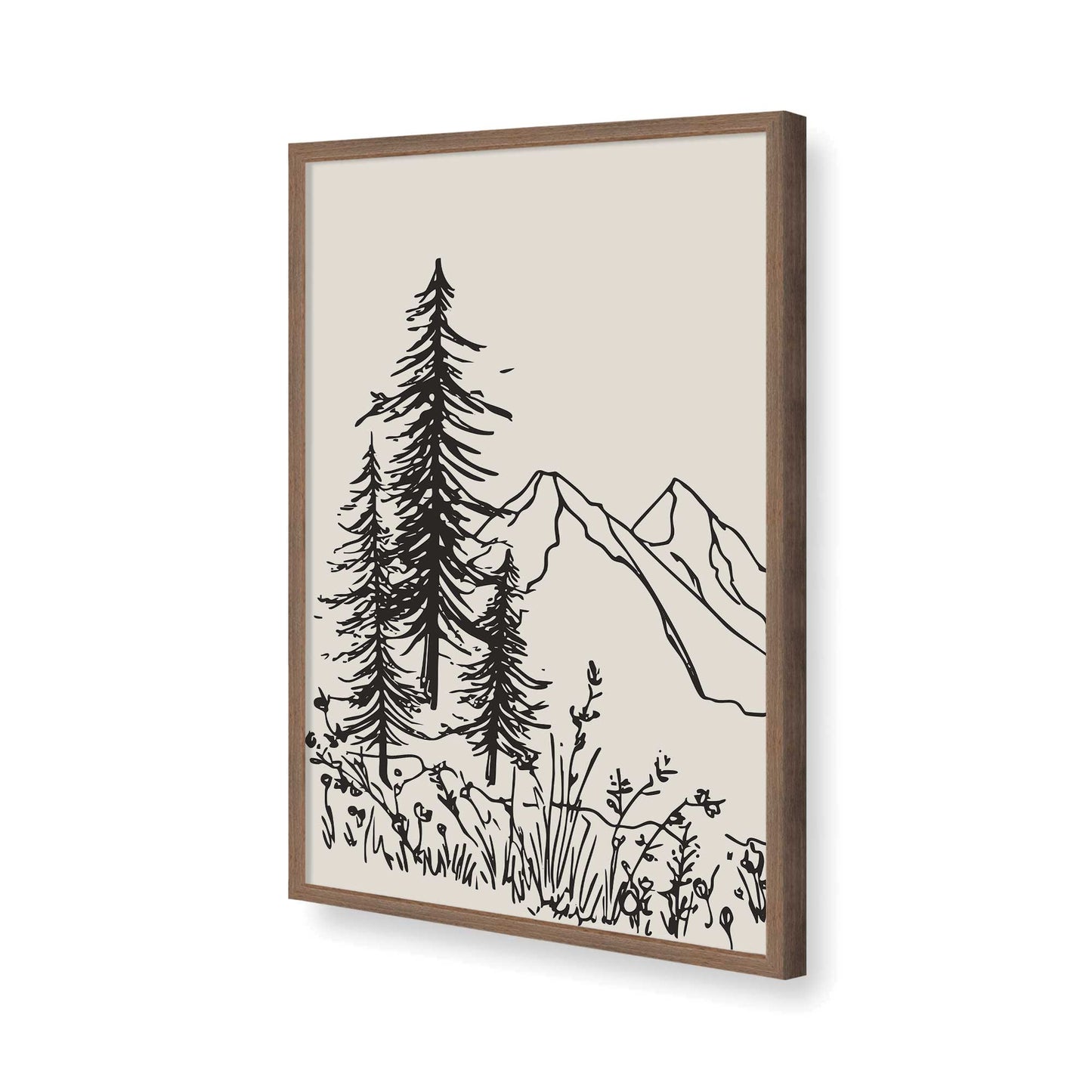 [Color:Walnut], Picture of art in a Walnut frame of the corner