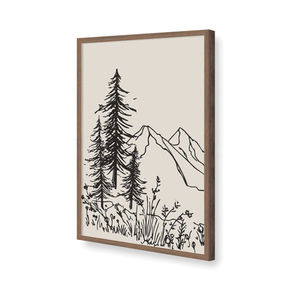 [Color:Walnut], Picture of art in a Walnut frame of the corner