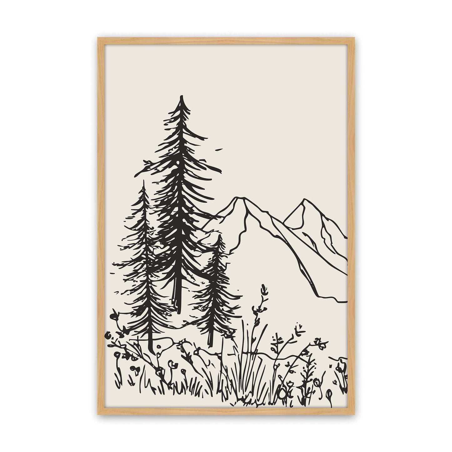 [Color:American Maple], Picture of art in a American Maple frame