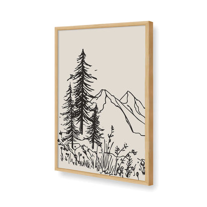 [Color:American Maple], Picture of art in a American Maple frame of the corner