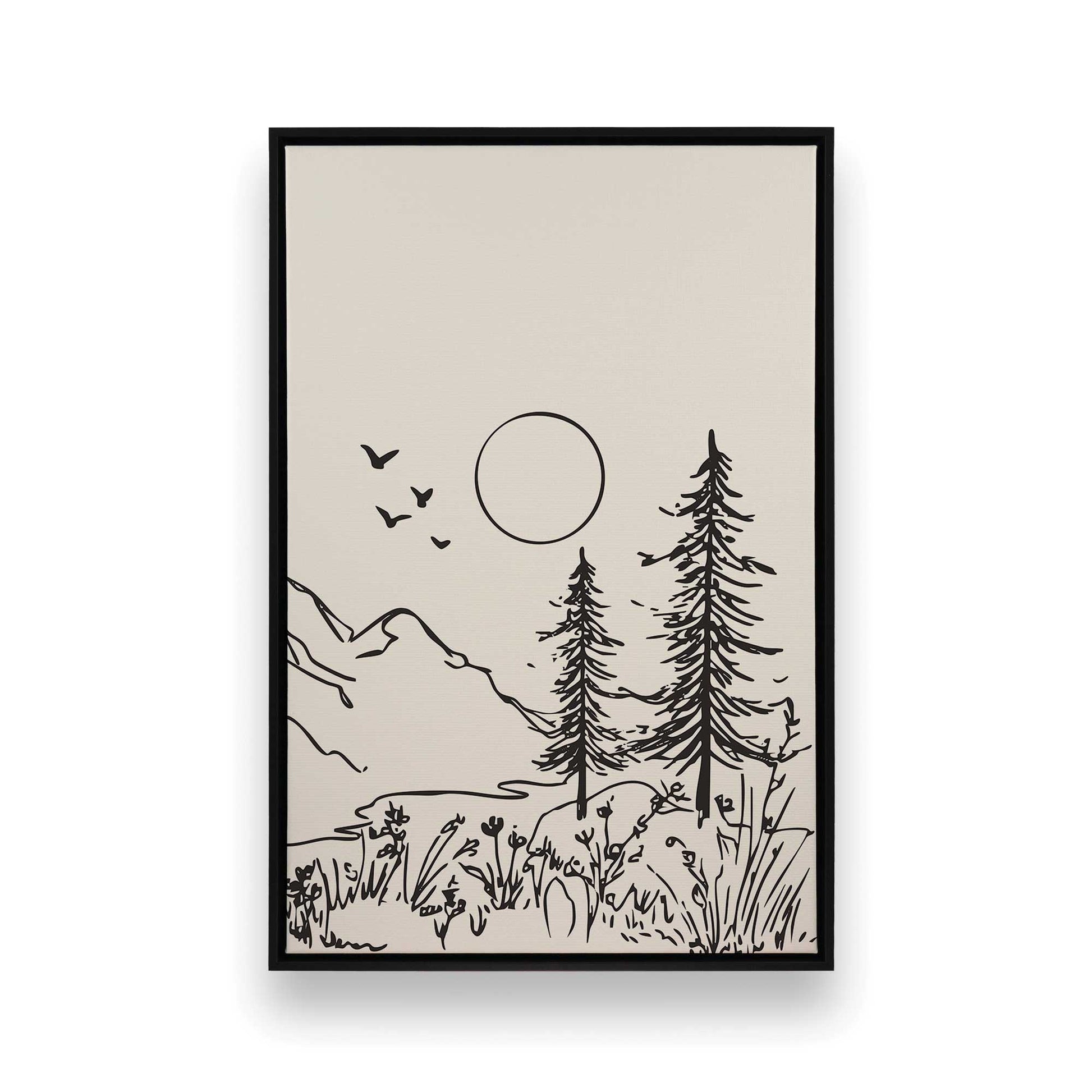 [Color:Satin Black], Picture of art in a Satin Black frame