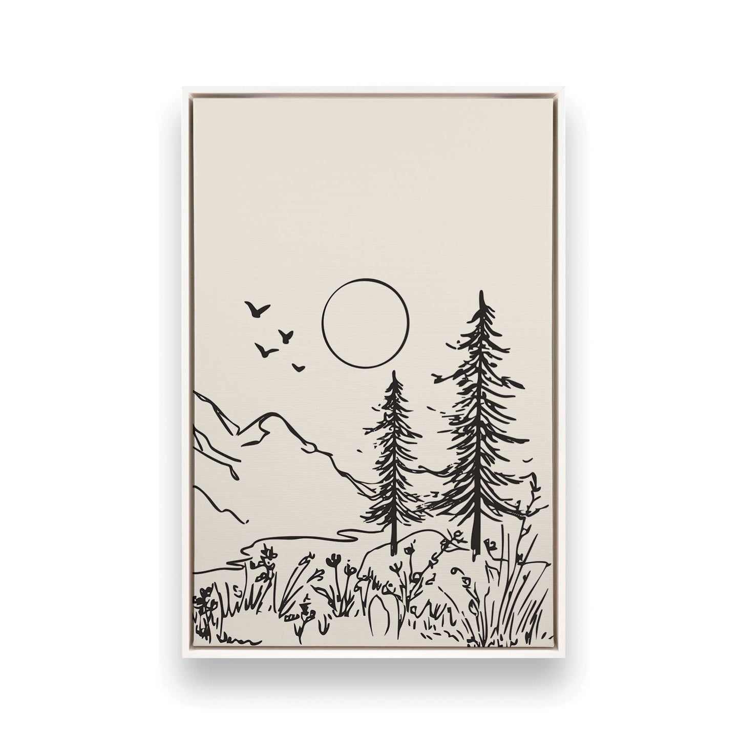 [Color:Opaque White], Picture of art in a White frame