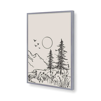 [Color:Polished Chrome], Picture of art in a Polished Chrome frame of the corner