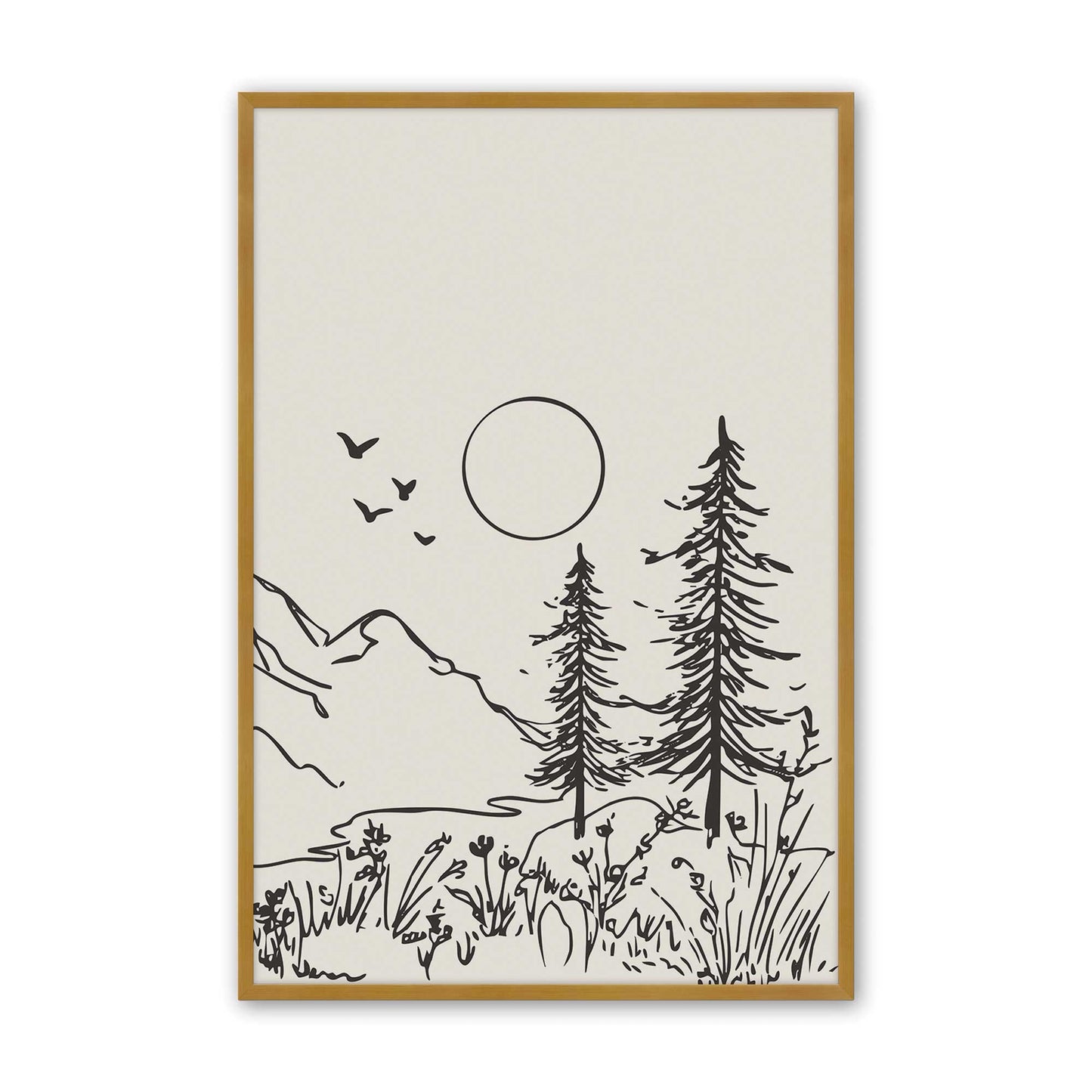 [Color:Polished Gold], Picture of art in a Polished Gold frame