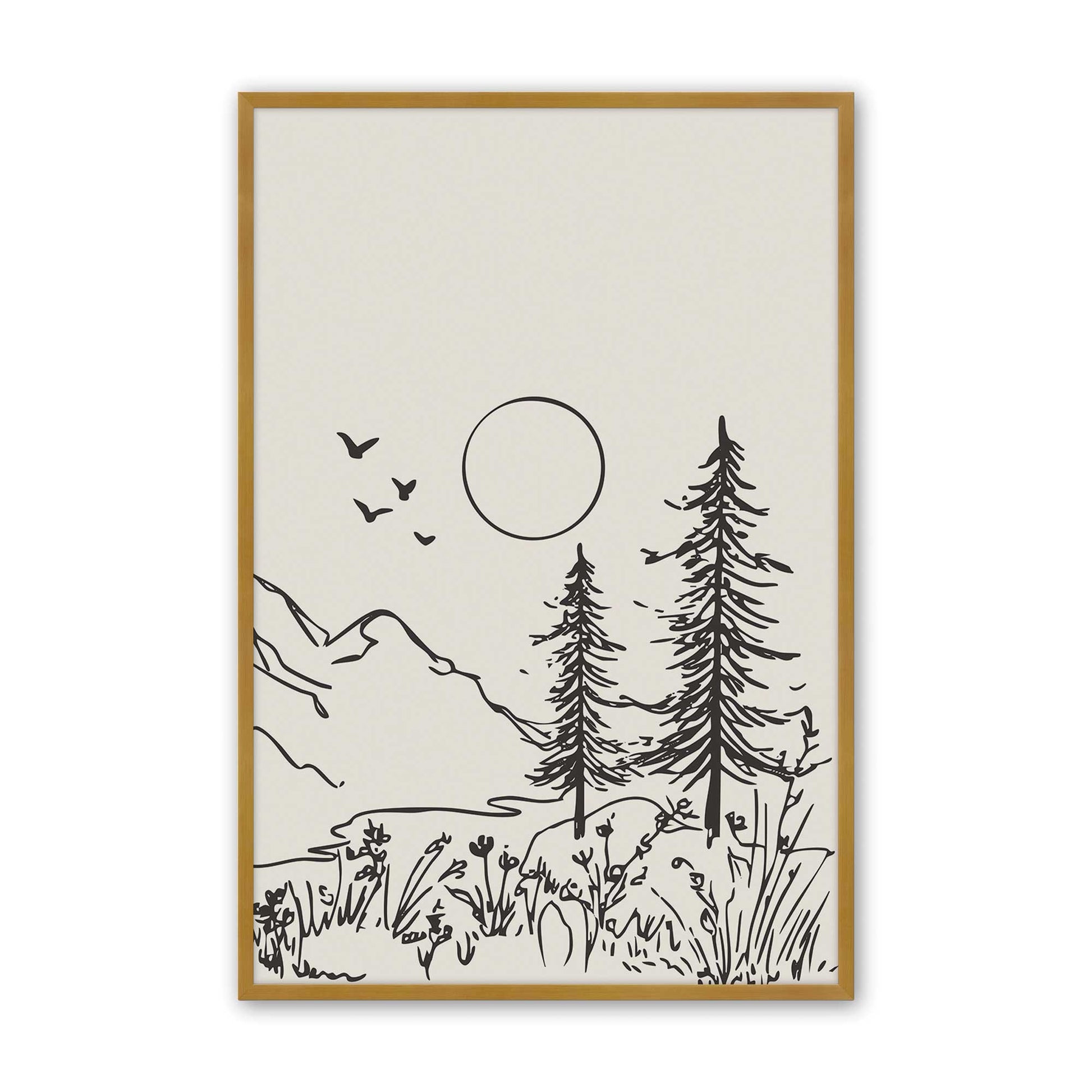 [Color:Polished Gold], Picture of art in a Polished Gold frame