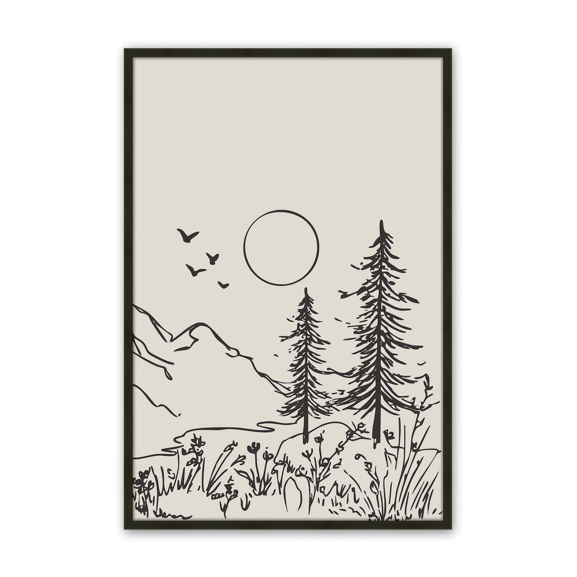 [Color:Satin Black], Picture of art in a Satin Black frame