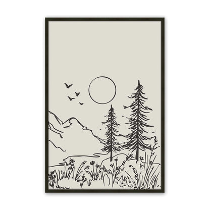 [Color:Satin Black], Picture of art in a Satin Black frame