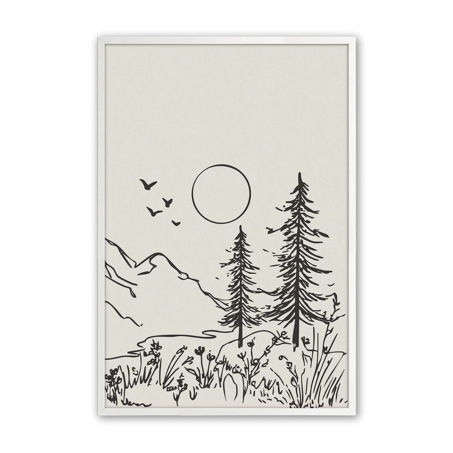 [Color:Opaque White], Picture of art in a Opaque White frame