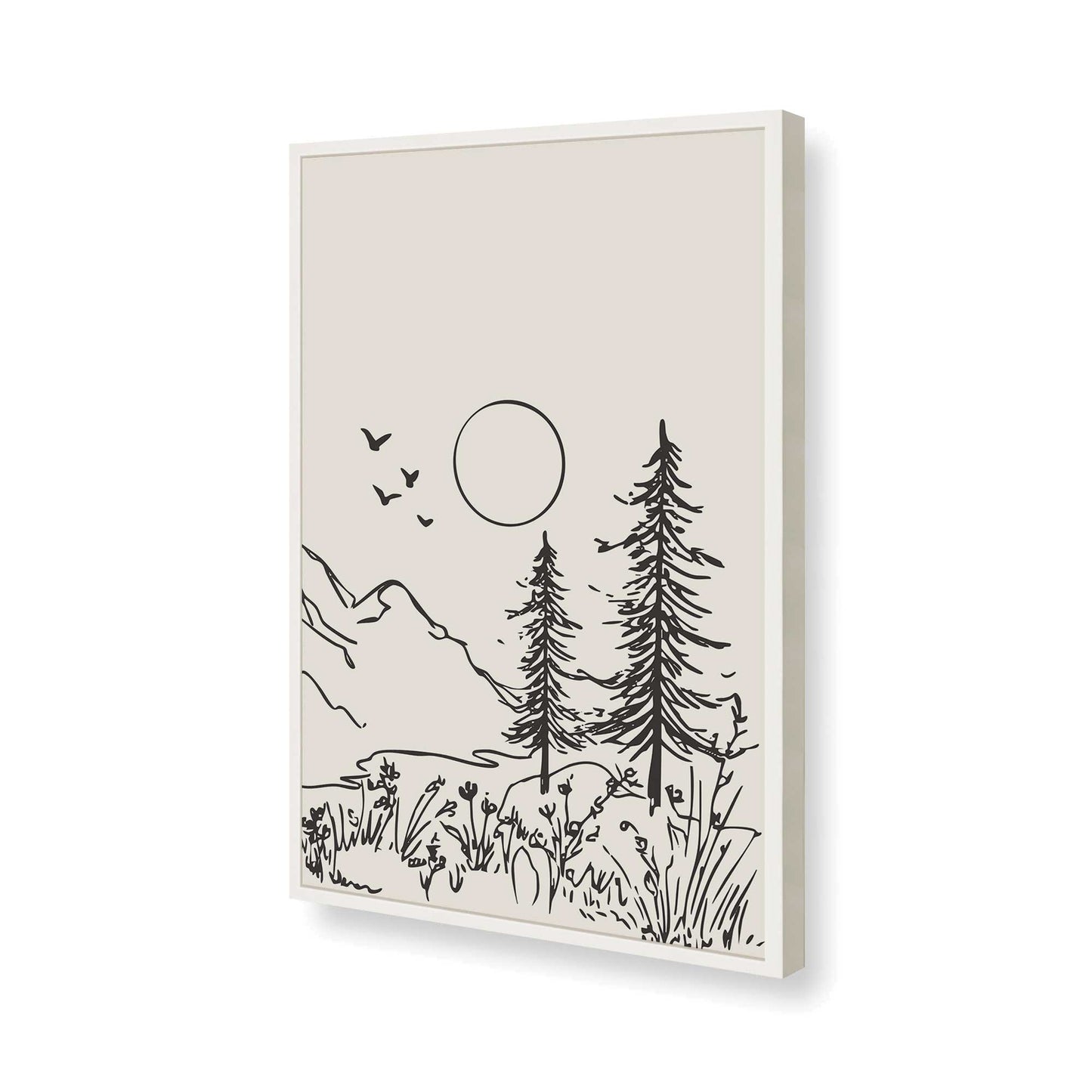 [Color:Opaque White], Picture of art in a Opaque White frame of the corner