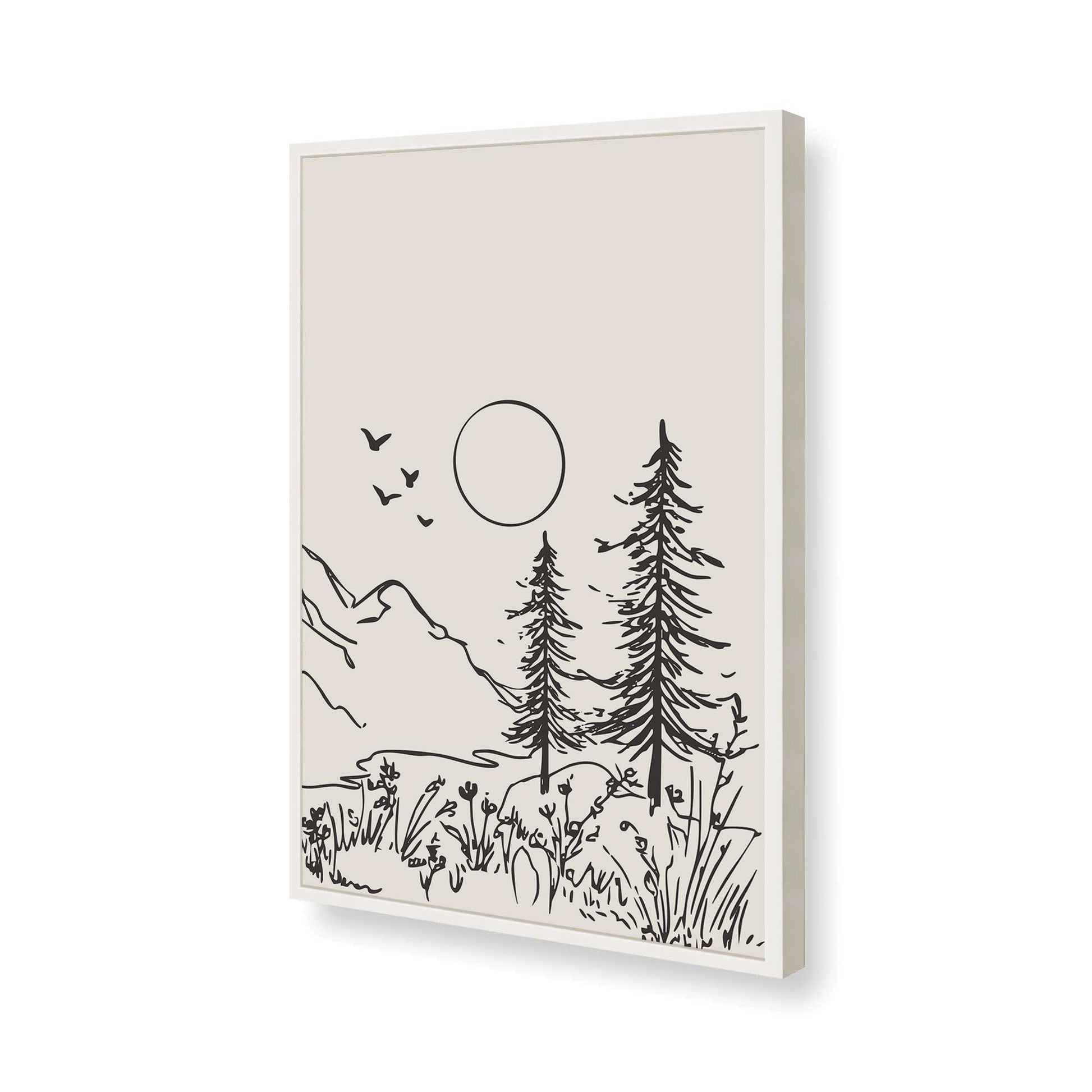 [Color:Opaque White], Picture of art in a Opaque White frame of the corner