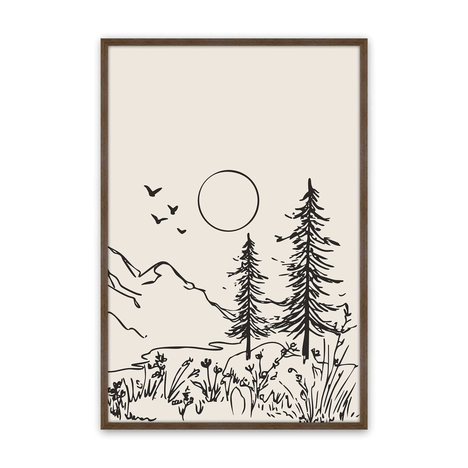[Color:Walnut], Picture of art in a Walnut frame